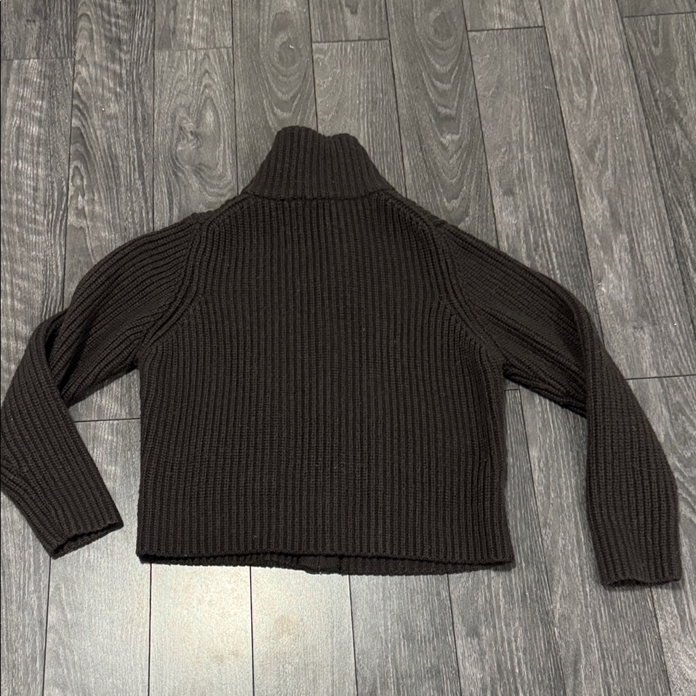 Women’s Uniqlo Brown Ribbed zip cardigan Sweater Size XL - Picture 2 of 3